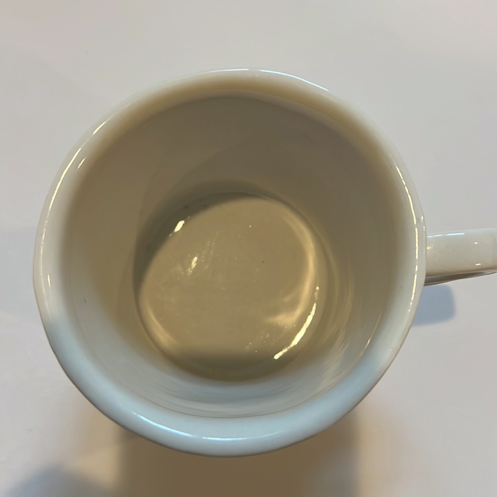 Anthropologie Mug K Initial Shaving Barber Cup Monogram White Black Boho 12 oz - Picture 5 of 7